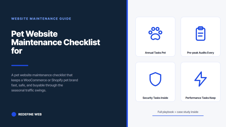 pet website maintenance checklist