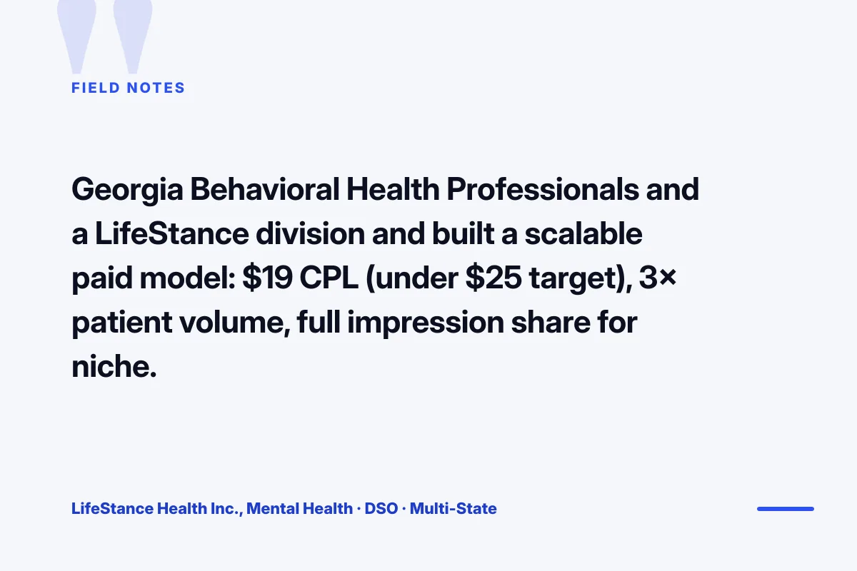 healthcare ppc savings calculation model results