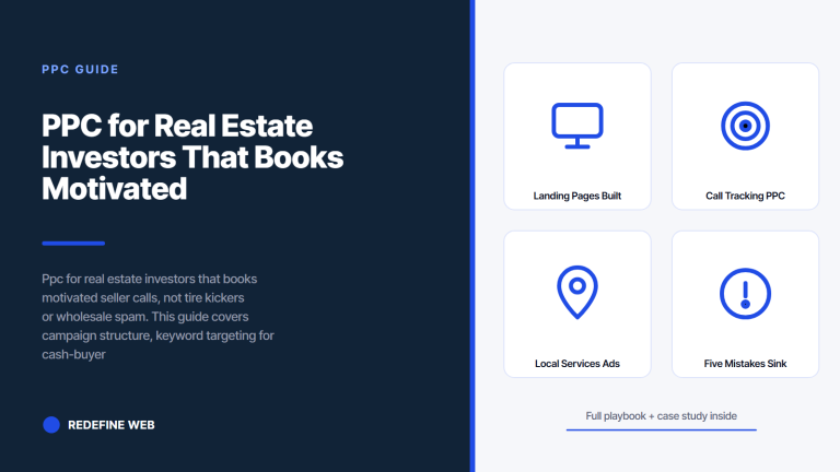 PPC for Real Estate Investors That Books Motivated Seller Calls