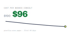 professional services PPC outcome showing tracked performance improvement