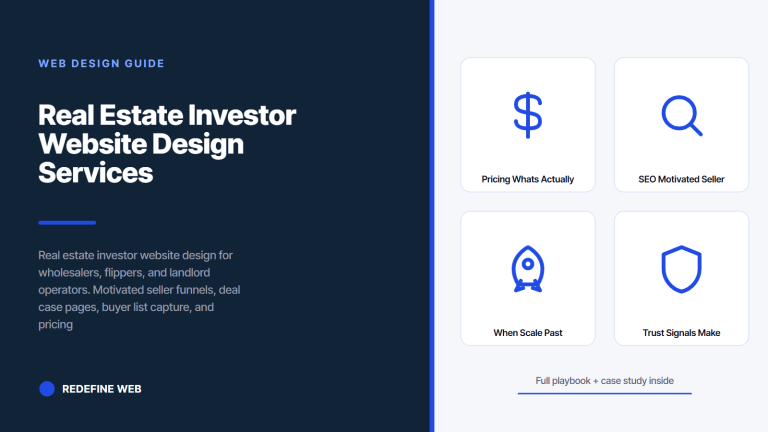 Real Estate Investor Website Design Services for Wholesalers Flippers and Landlords