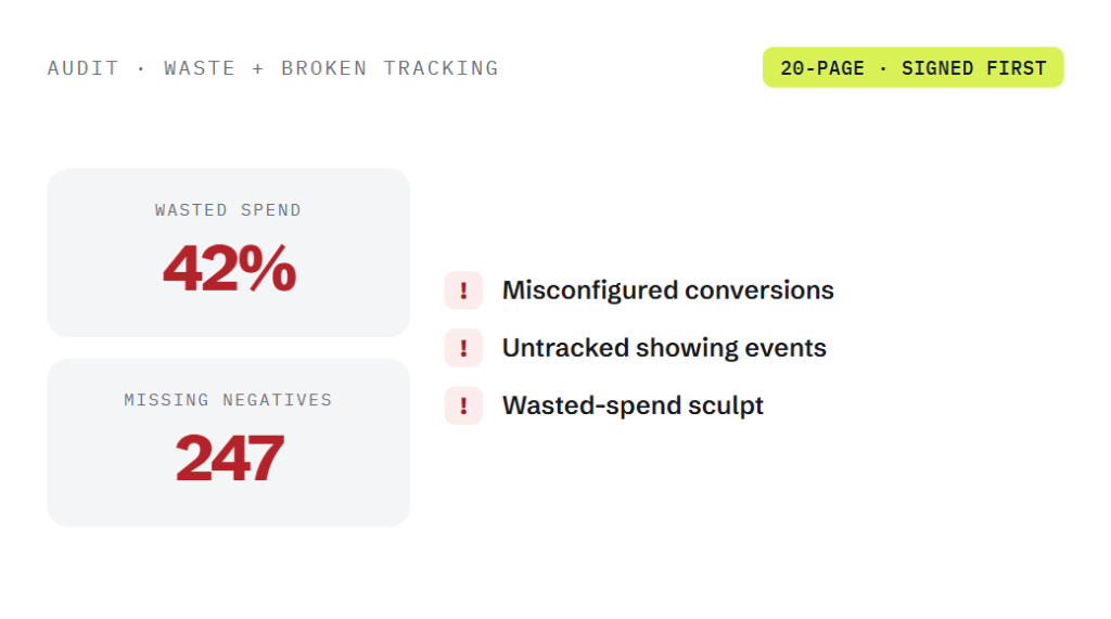 real estate PPC deliverable panel visualizing scope of work