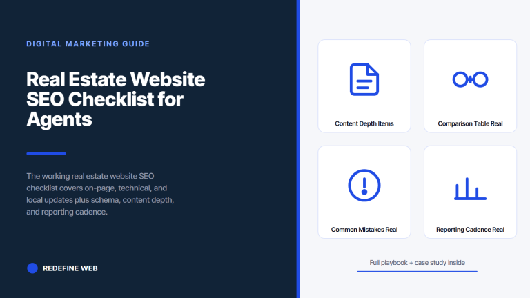 Real Estate Website SEO Checklist for Agents and Brokerages 2026