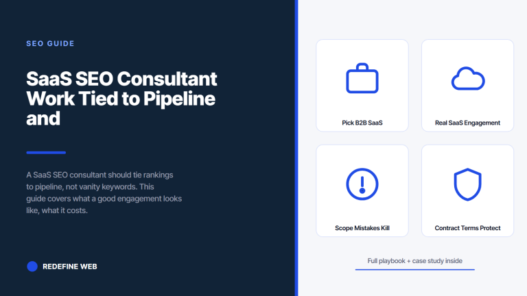 SaaS SEO Consultant Work Tied to Pipeline and ARR