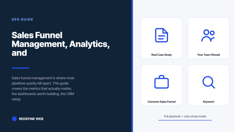 Sales Funnel Management, Analytics, and Reporting Dashboards
