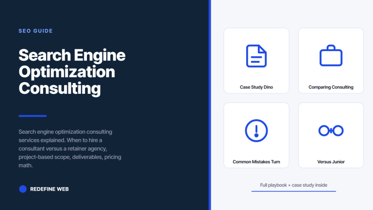Search Engine Optimization Consulting Services That Fix What Retainers Miss