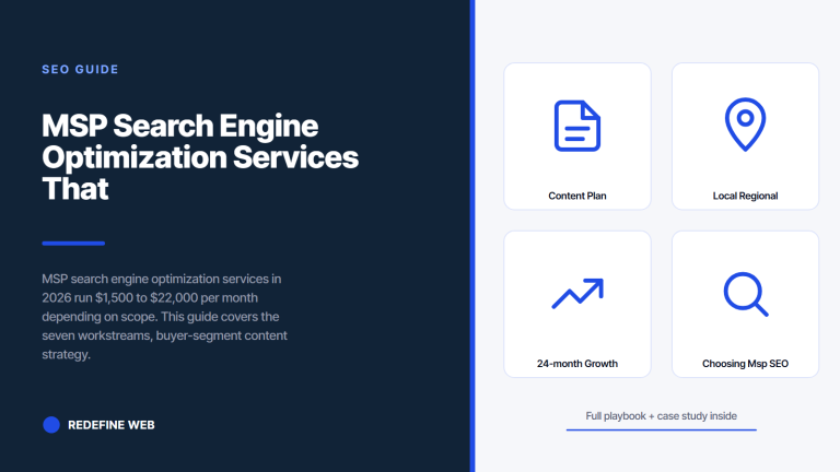 MSP Search Engine Optimization Services That Move Pipeline