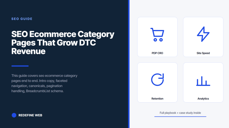 SEO Ecommerce Category Pages That Grow DTC Revenue