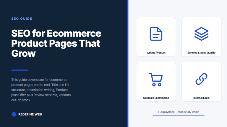 SEO for Ecommerce Product Pages That Grow DTC Revenue