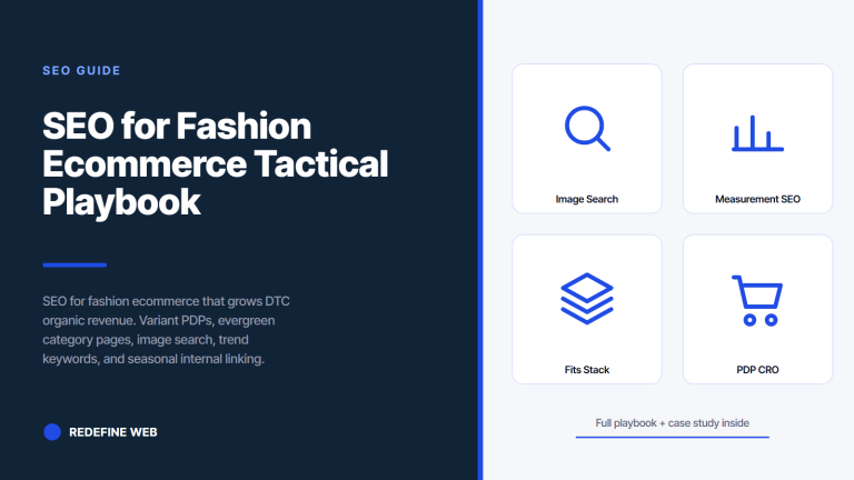 SEO for Fashion Ecommerce Tactical Playbook for DTC Growth