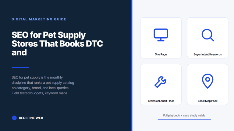 SEO for Pet Supply Stores That Books DTC and Local Orders