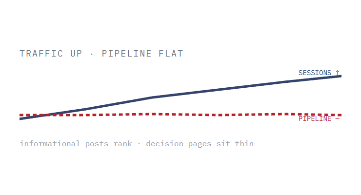SEO services challenge card visualizing a common growth blocker