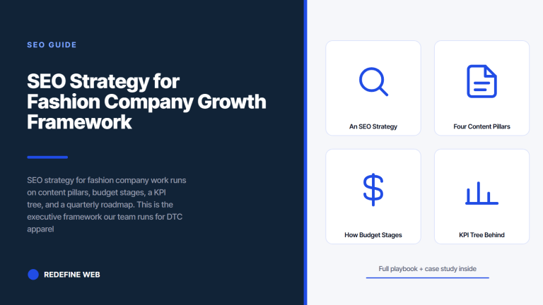 SEO Strategy for Fashion Company Growth Framework 2026