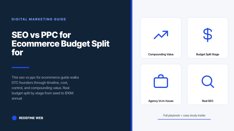 SEO vs PPC for Ecommerce Budget Split for DTC Brands