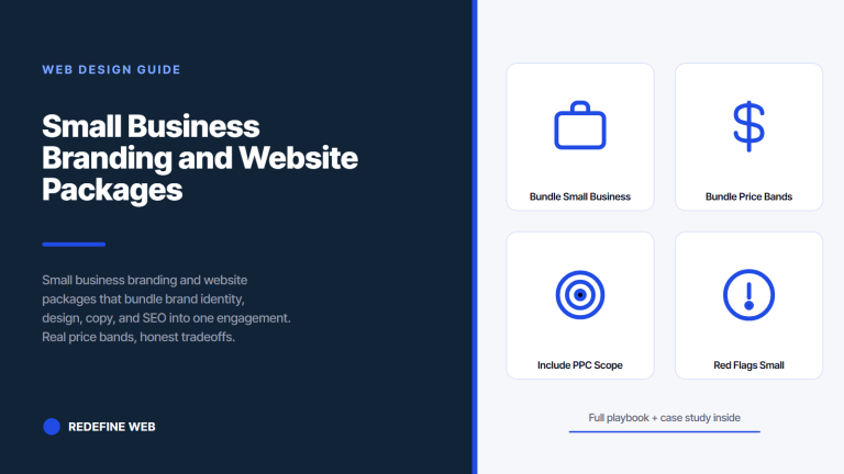 Small Business Branding and Website Packages When to Bundle Design Copy and SEO