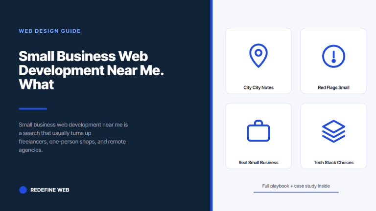 Small Business Web Development Near Me. What Local Searches Actually Get