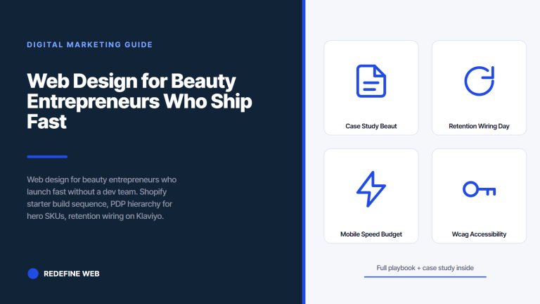 Web Design for Beauty Entrepreneurs Who Ship Fast Without a Dev Team