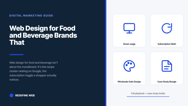 Web Design for Food and Beverage Brands That Sells Beyond the Shelf