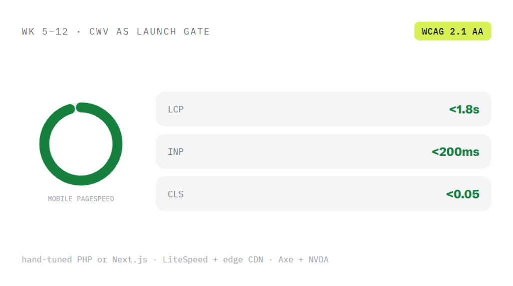 website design and development agency deliverable panel visualizing scope of work