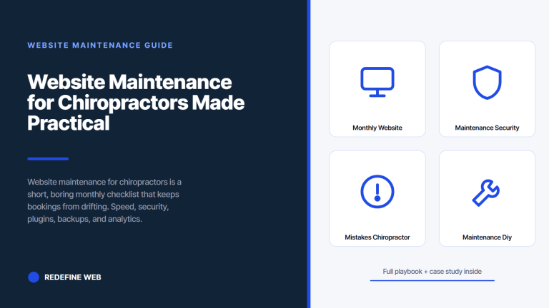 Website Maintenance for Chiropractors Made Practical