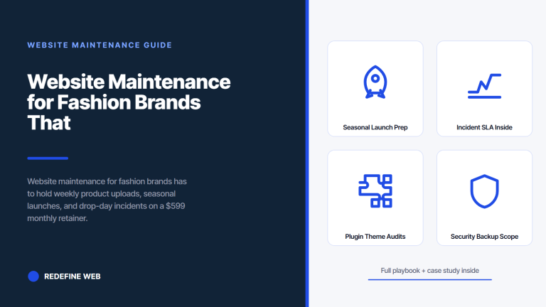 Website Maintenance for Fashion Brands That Holds Drop Weeks