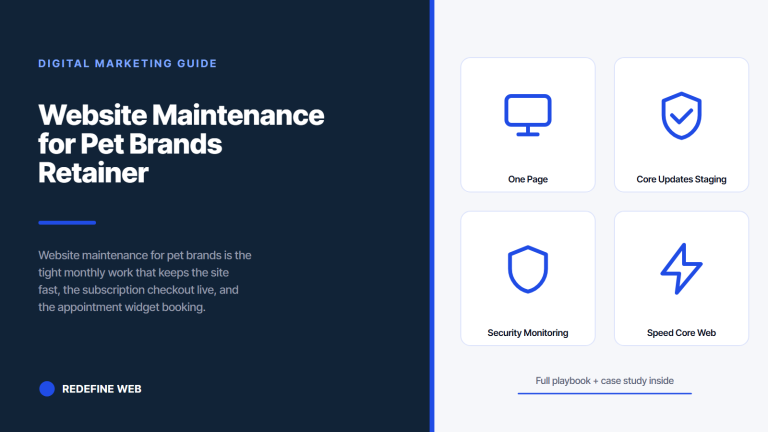 Website Maintenance for Pet Brands Retainer Guide