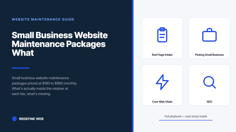 Small Business Website Maintenance Packages What to Expect Monthly