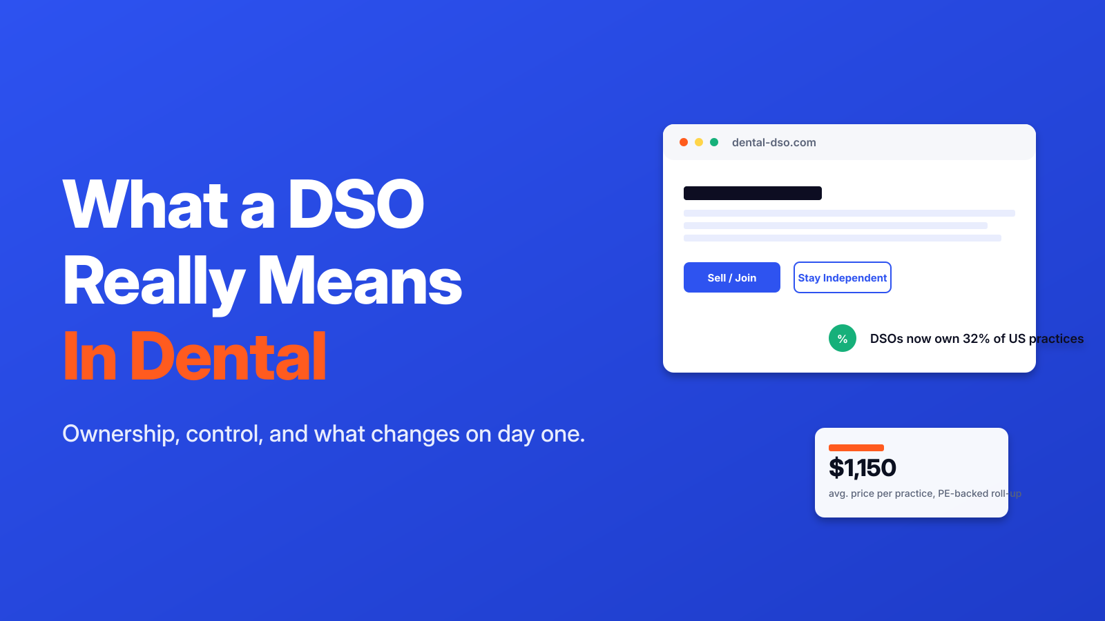 What Does DSO Mean in Dental Practice Ownership