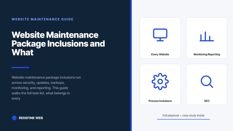 Website Maintenance Package Inclusions and What Belongs on the List