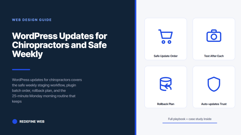 WordPress Updates for Chiropractors and Safe Weekly Workflow