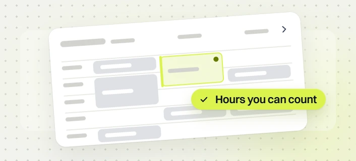Ecommerce website maintenance schedule grid with a highlighted block, labeled hours you can count