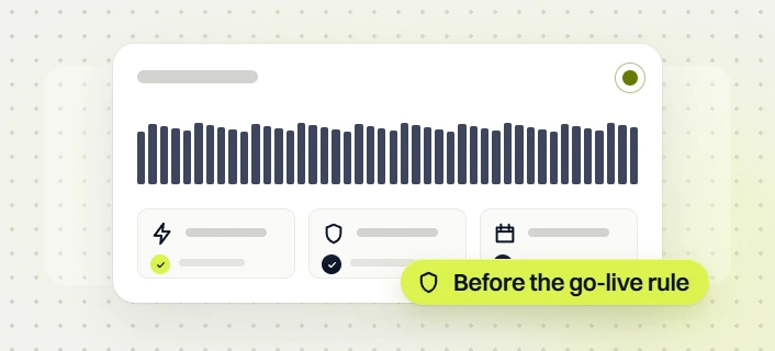 Healthcare website design services uptime bars with speed, security and date checks, before the go-live rule