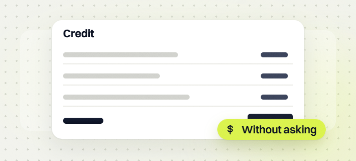 Law firm website maintenance credit card with three line items and a total, without asking