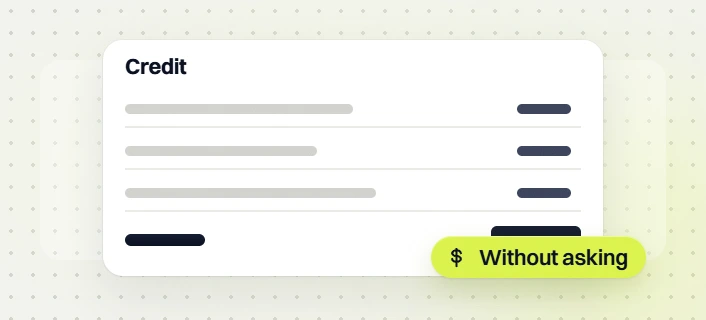 Law firm website maintenance credit card with three line items and a total, without asking