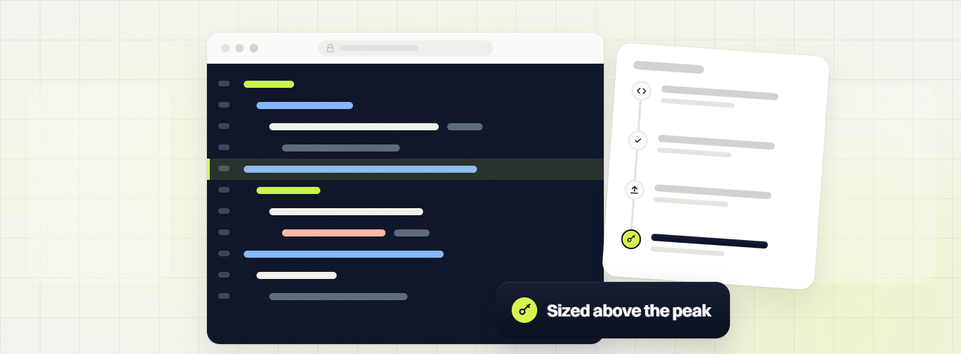 Law firm website maintenance code editor with a highlighted line and a four step log, sized above the peak