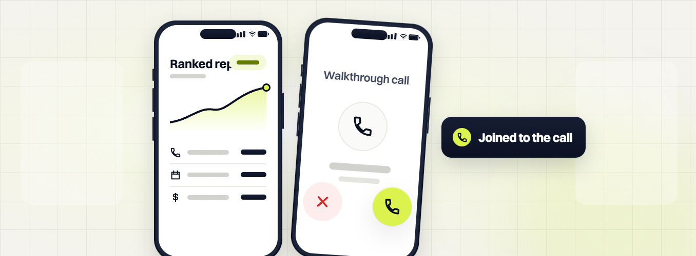 Local SEO audit ranked report on a phone beside a walkthrough call screen, joined to the call