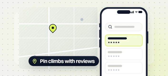 Optometrist marketing retainer map pin beside a phone five star listing, pin climbs with reviews