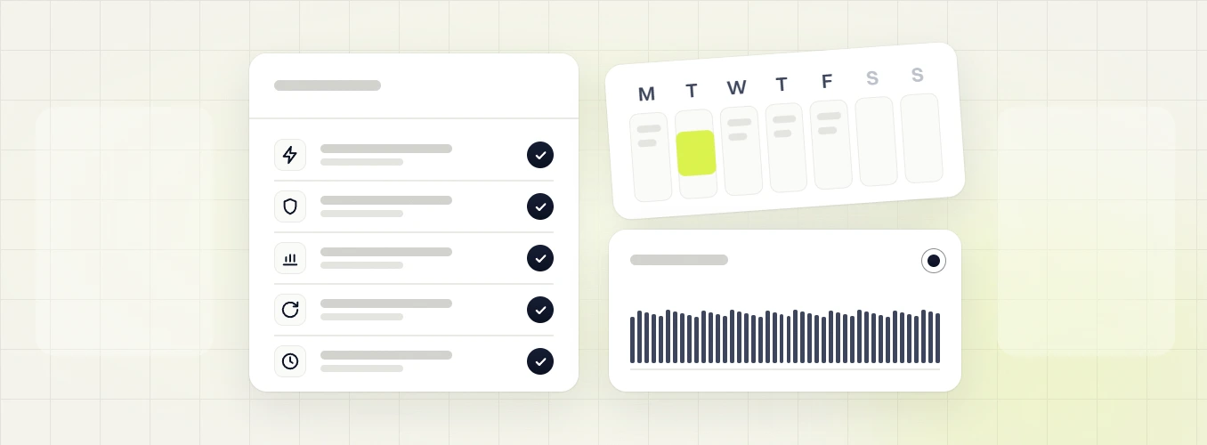 Website design packages launch checklist, launch day on a weekly calendar, and a steady uptime monitor