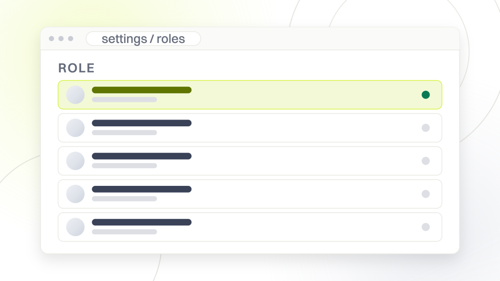 Most scalable website builder for enterprise SEO. A settings window showing a role table with the account owner at the top and four further roles beneath, the list that decides who can change anything after a platform is chosen.