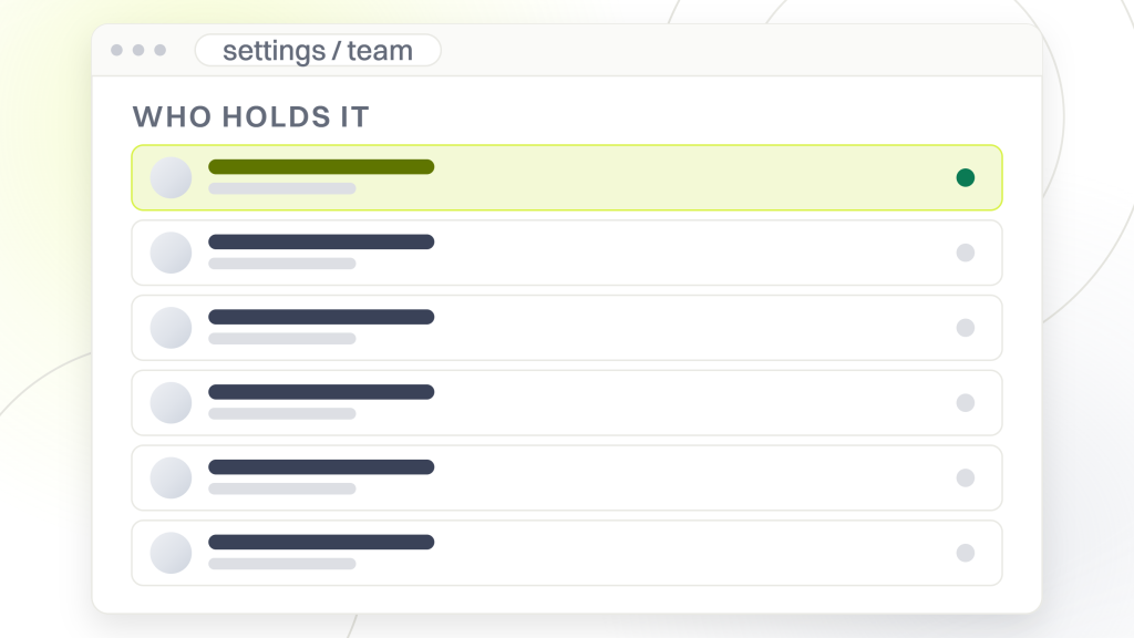 SEO enterprise skills. A team settings window showing a table with the owner at the top and five further people under it, each with a role, the list the build or buy decision is really about.