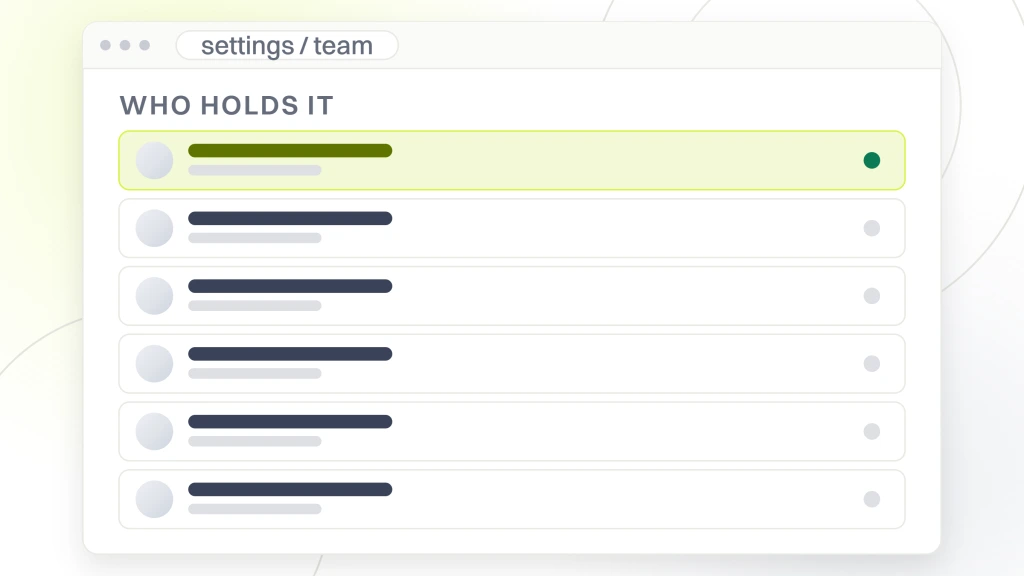 SEO enterprise skills. A team settings window showing a table with the owner at the top and five further people under it, each with a role, the list the build or buy decision is really about.